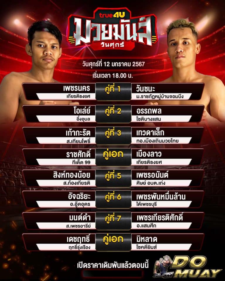 ตารางมวย12-01-67