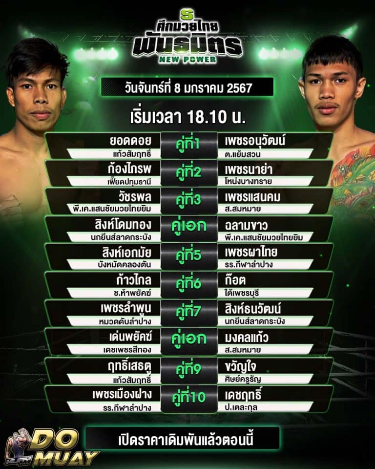ตารางมวย08-01-67