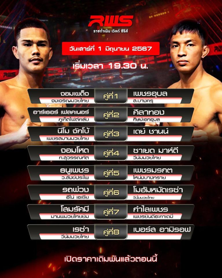 โปรแกรมมวย1-6-67