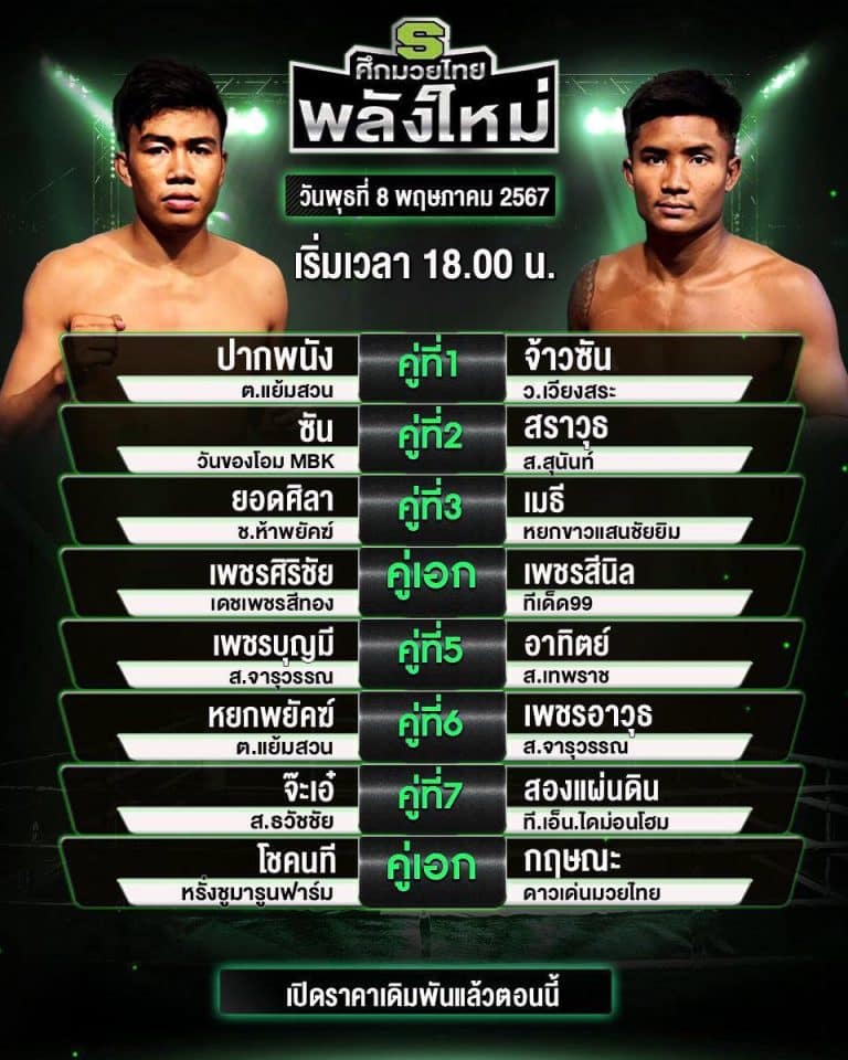 โปรแกรมมวย8-5-67
