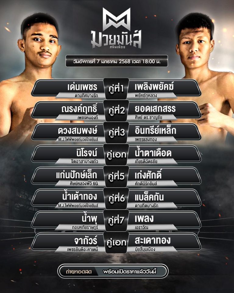 โปรแกรมมวย07-01-68