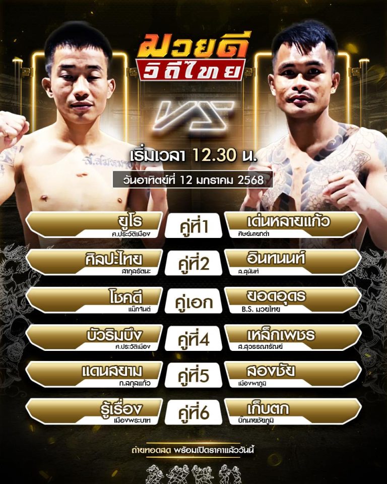 โปรแกรมมวย12-01-68