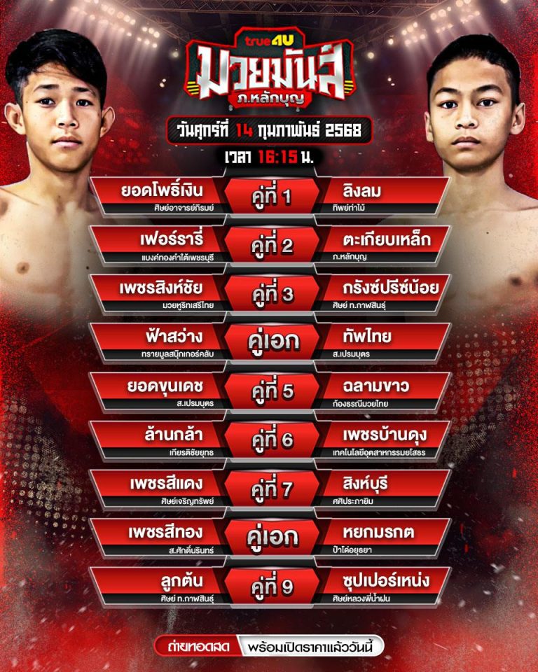 โปรแกรมมวย14-02-68