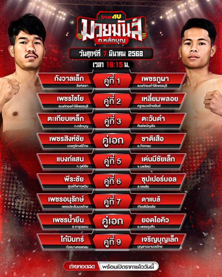 โปรแกรมมวย7-03-68