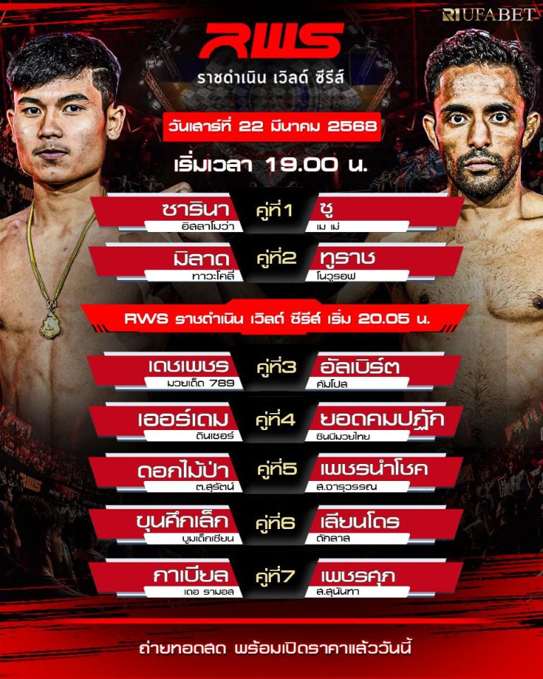 โปรแกรมมวย22-03-68