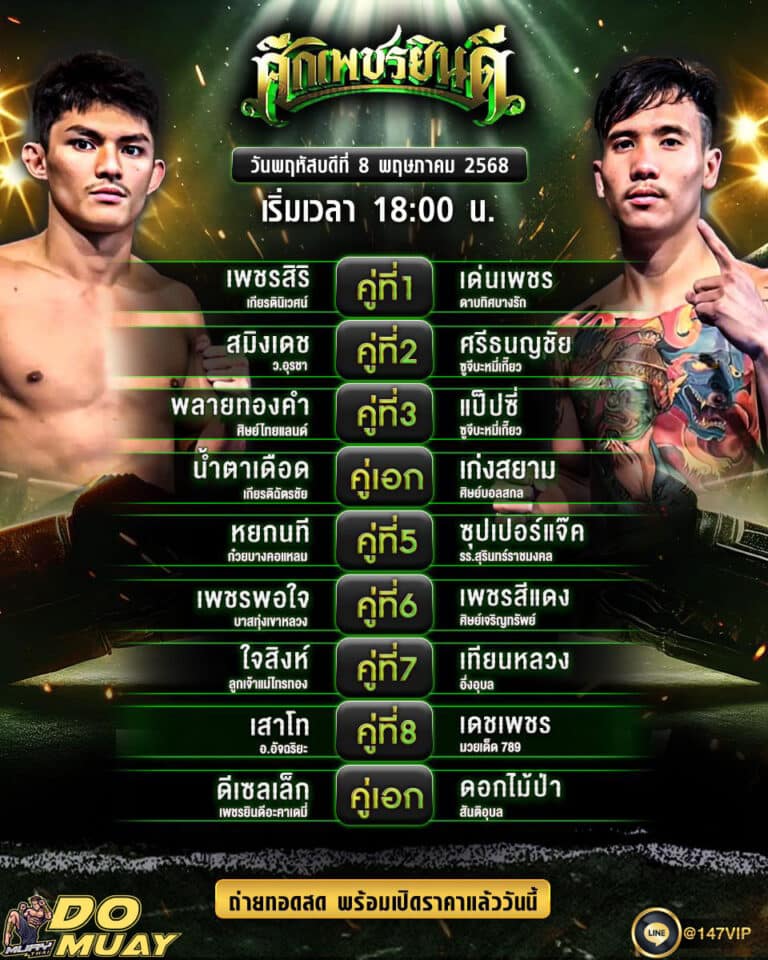 โปรแกรมมวย 8-05-68