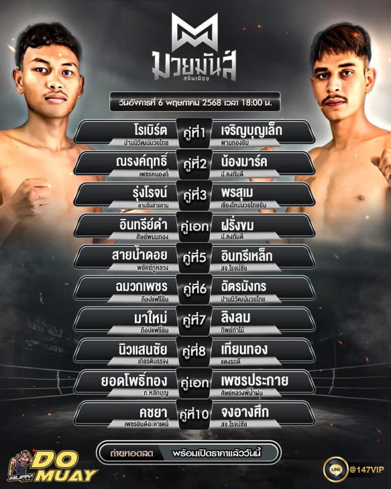 โปรแกรมมวย06-05-68