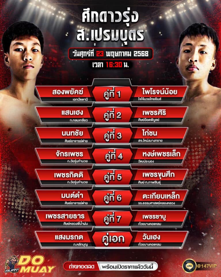 โปรแกรมมวย23-05-68