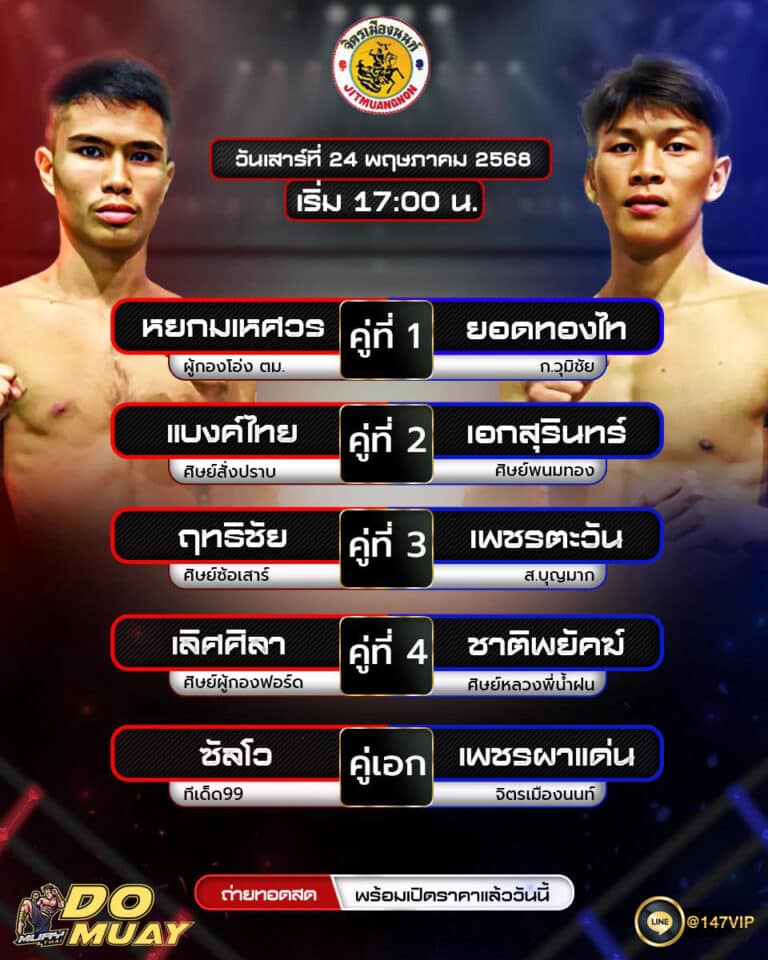 โปรแกรมมวย24-05-68