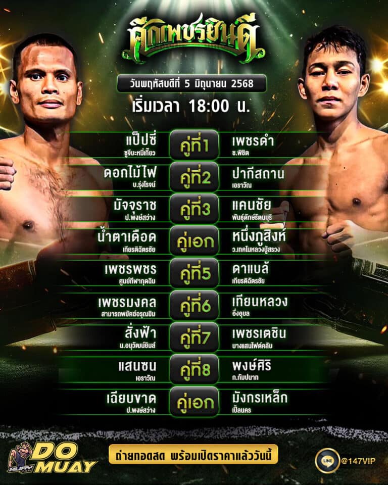 โปรแกรมมวย05-06-68