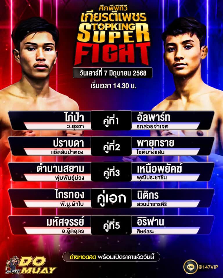 โปรแกรมมวย07-06-68
