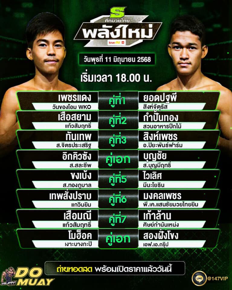 โปรแกรมมวย11-06-68