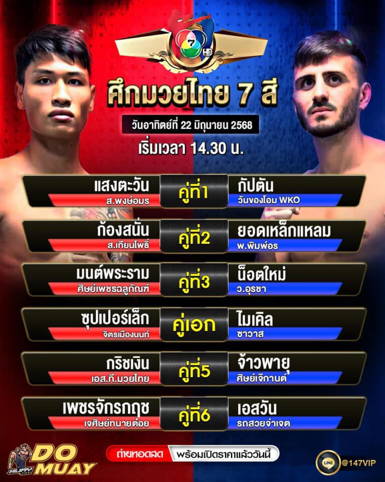 โปรแกรมมวย22-06-68