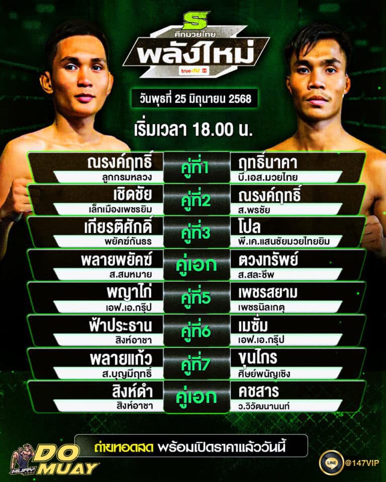 โปรแกรมมวย25-06-68