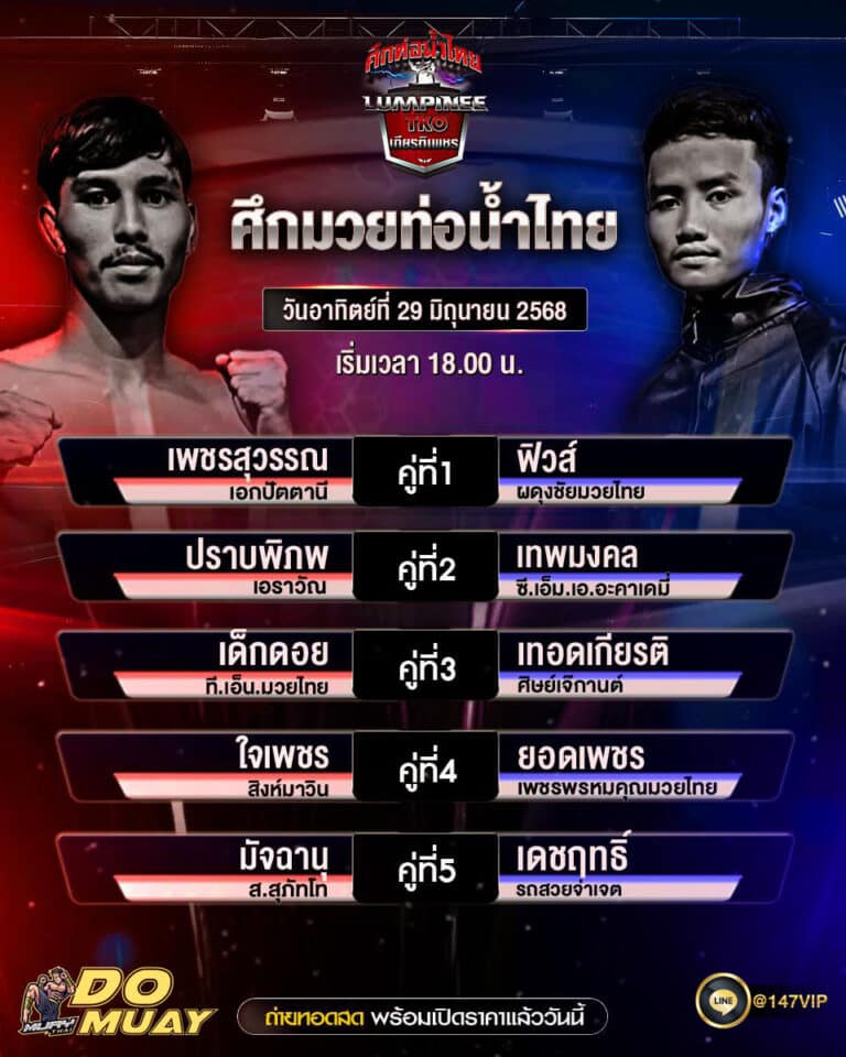 โปรแกรมมวย29-06-68