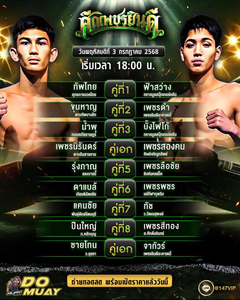 โปรแกรมมวย03-07-68