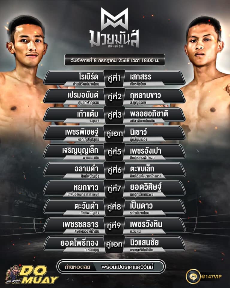 โปรแกรมมวย08-07-68