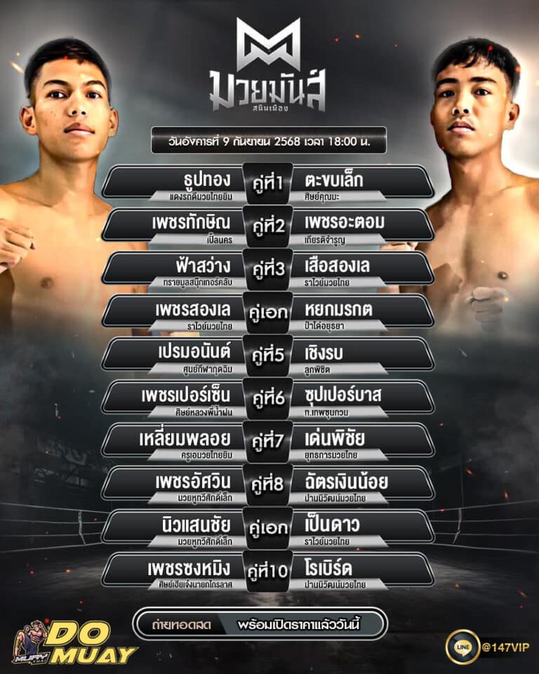 โปรแกรมมวย09-09-68