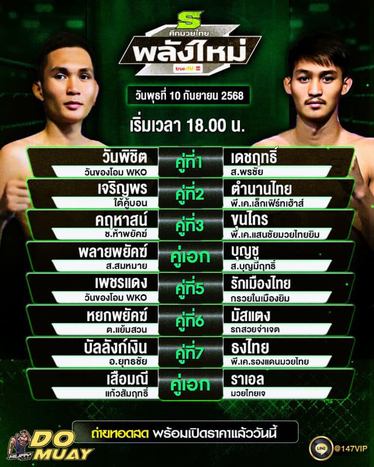 โปรแกรมมวย10-09-68