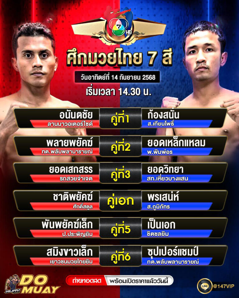 โปรแกรมมวย14-09-68