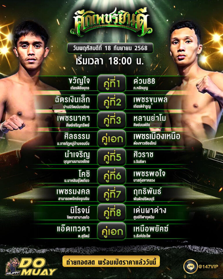 โปรแกรมมวย18-09-68