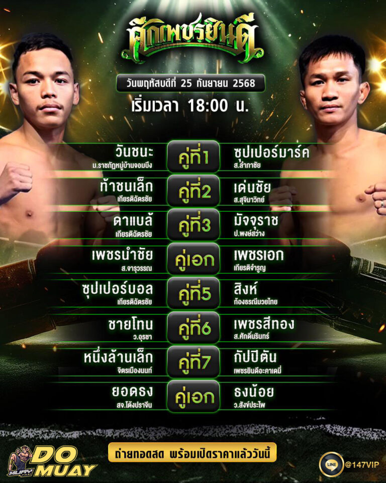 โปรแกรมมวย25-09-68