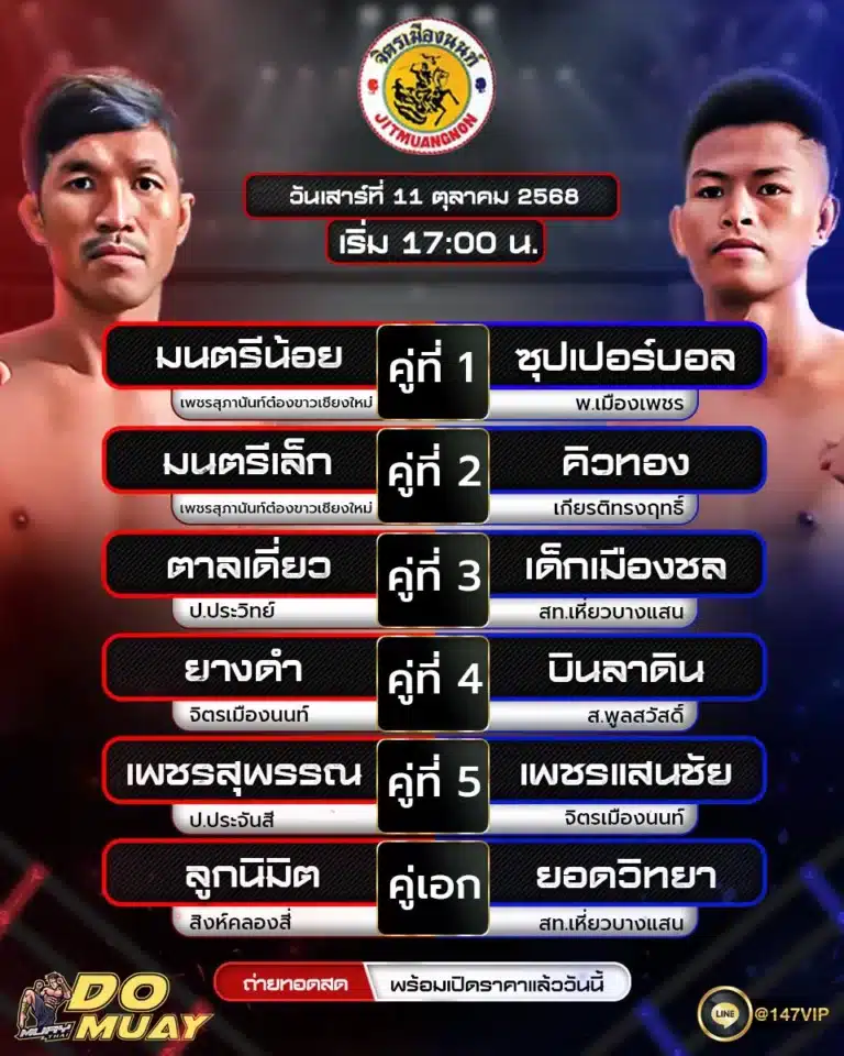 โปรแกรมมวย11-10-68