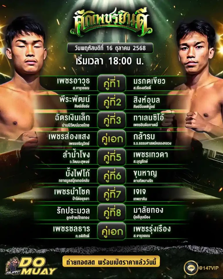โปรแกรมมวย16-10-68