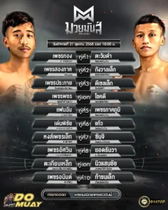 โปรแกรมมวย21-10-68