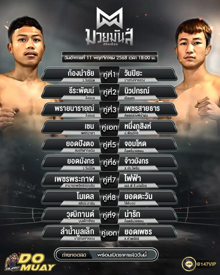 โปรแกรมมวย11-11-68