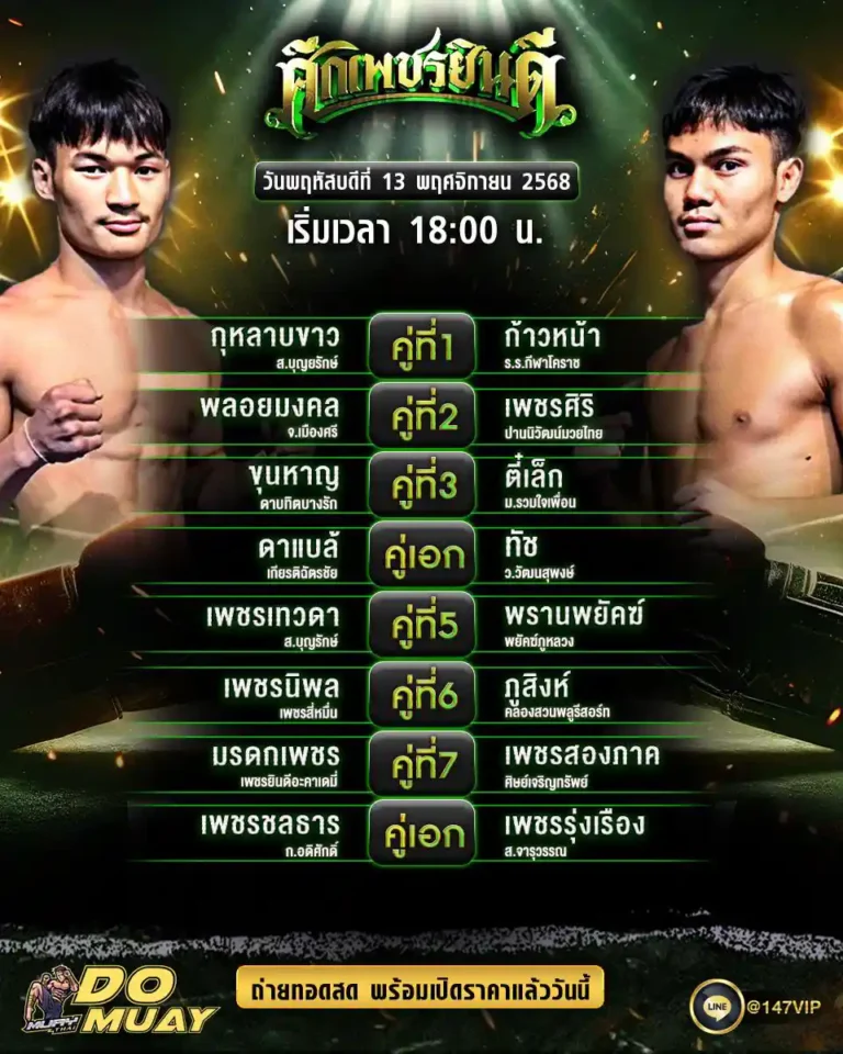 โปรแกรมมวย13-11-68