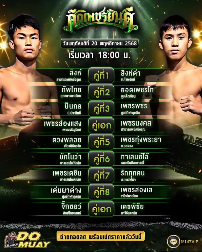 โปรแกรมมวย20-11-68