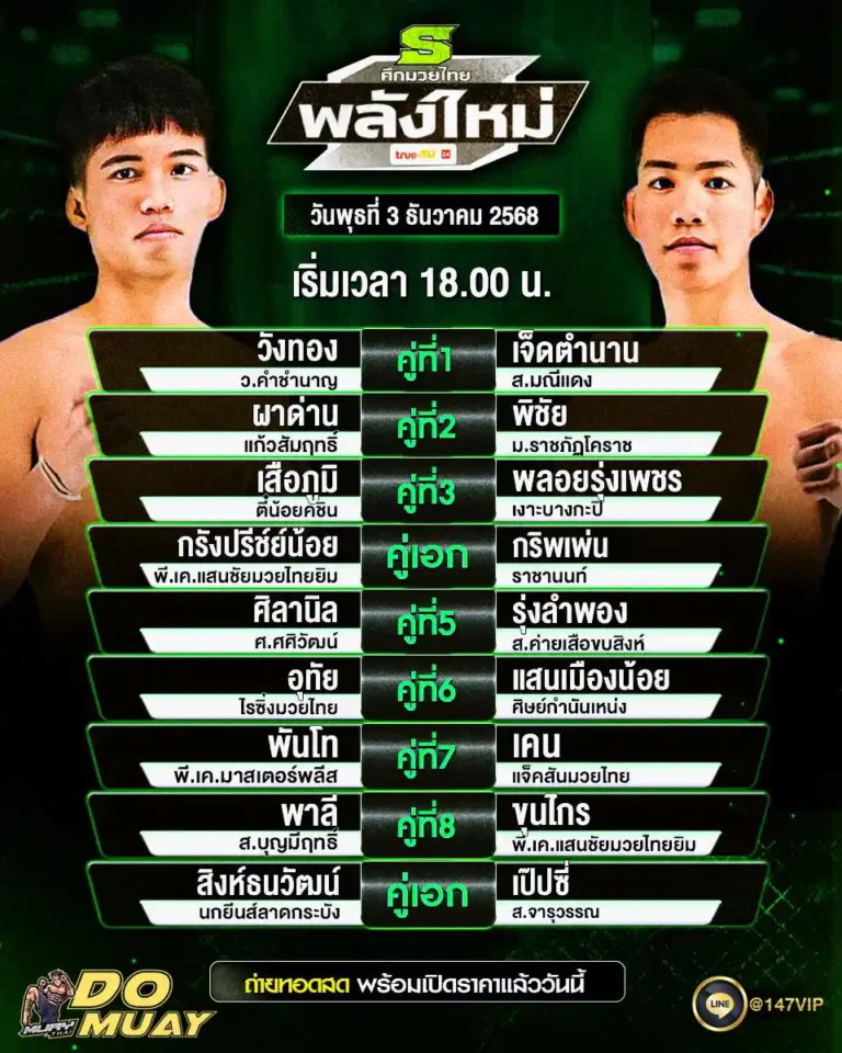 โปรแกรมมวย03-12-68