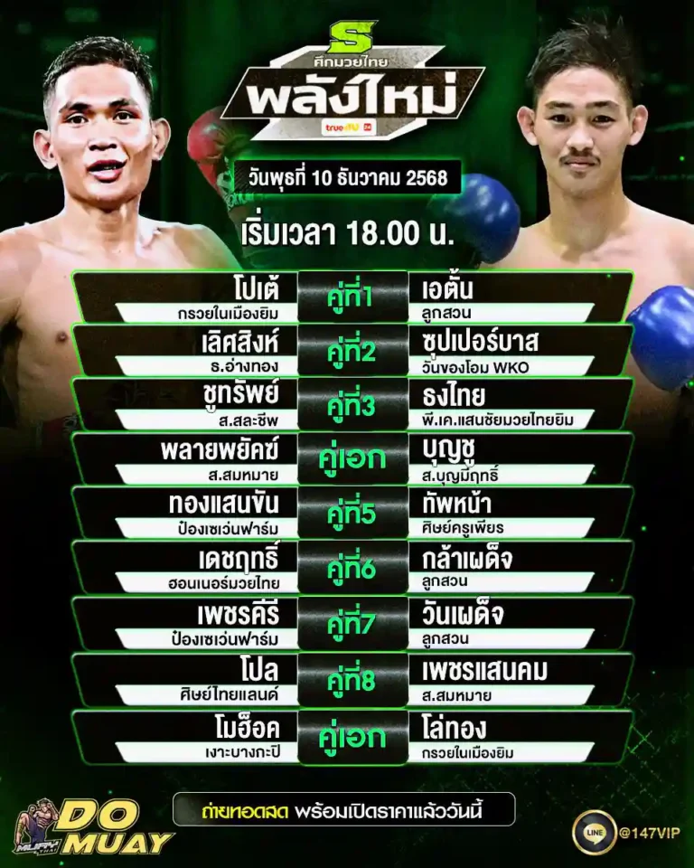 โปรแกรมมวย10-12-68