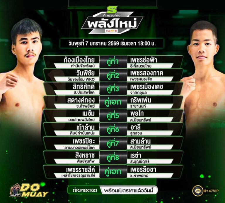 โปรแกรมมวย07-01-69