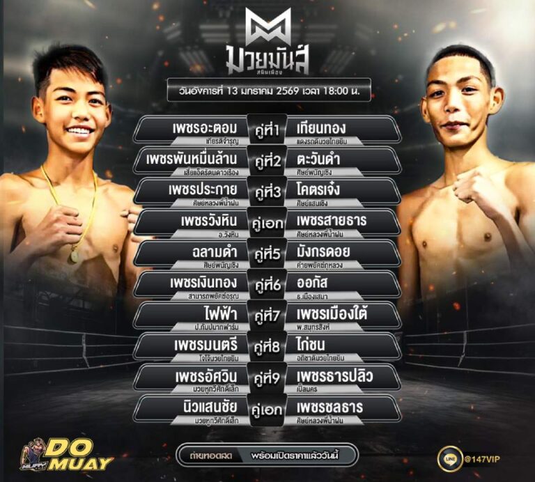 โปรแกรมมวย12-01-69 ศึกมวยมันส์สนั่นเมือง