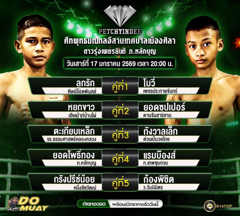 โปรแกรมมวย17-01-69