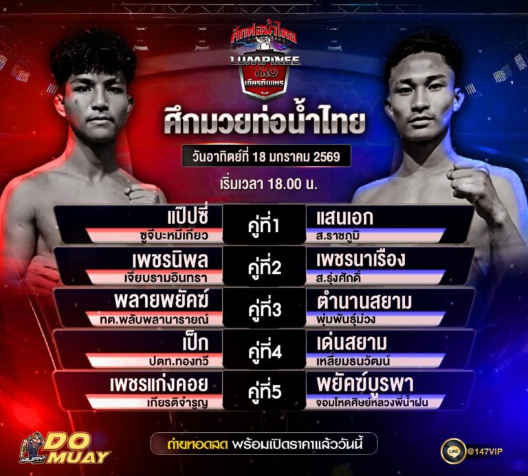 โปรแกรมมวย18-01-69