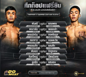 โปรแกรมมวย 17-02-69 ศึกท็อปแฟรี่ยิม